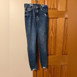 Distressed &Denim jeans, size 4